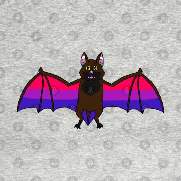 Bisexual Pride Bat by HuskyWerewolf